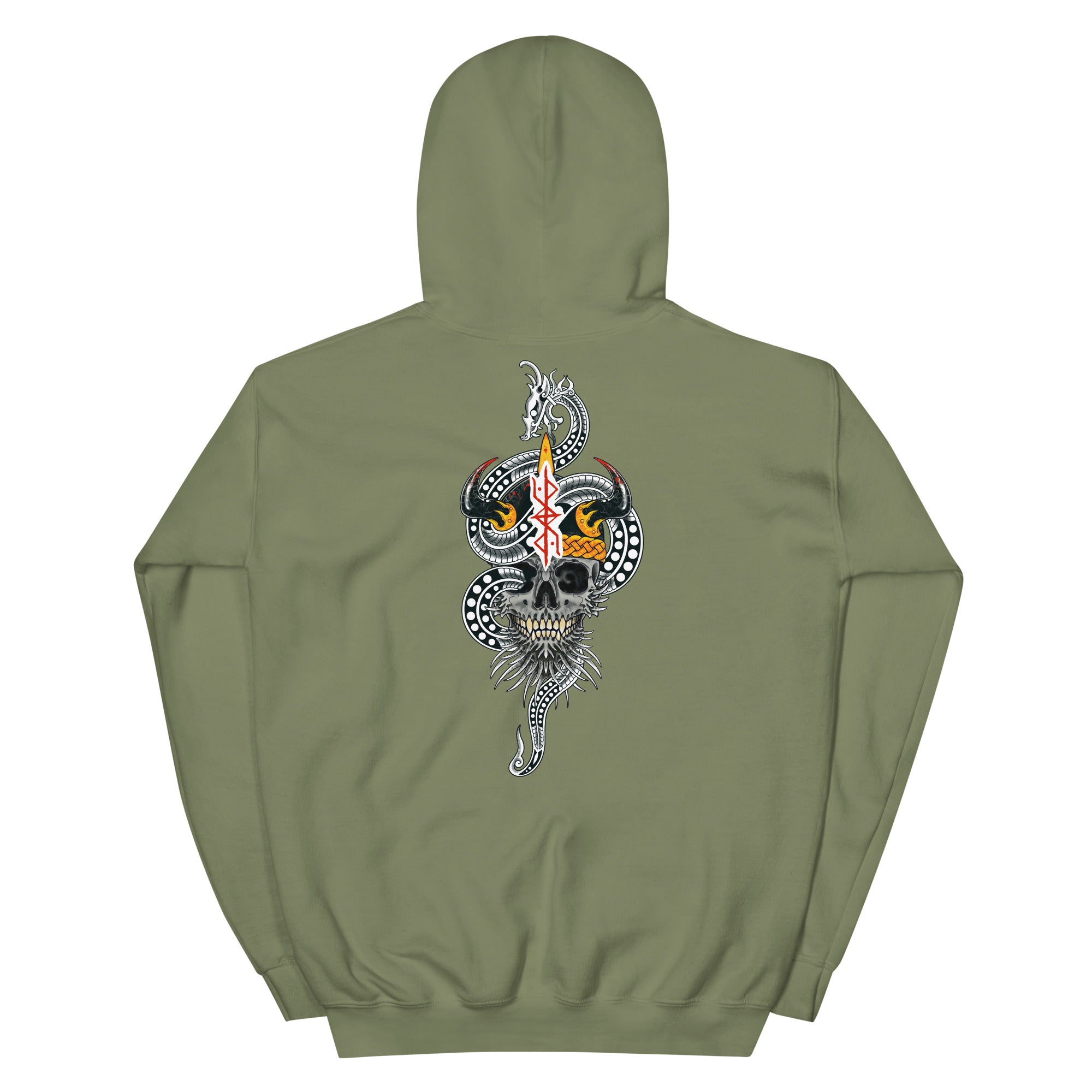 Vikingr / Wrym / Bindrune Pull Over Hoodie – The Sacred Serpent