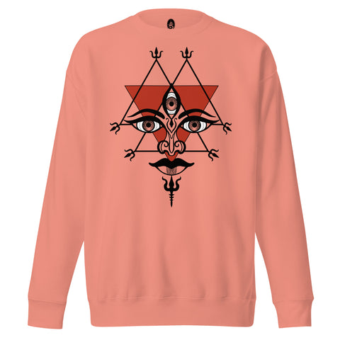 Faces of Shakti: DURGA Crew Neck Sweatshirt