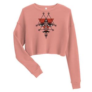 Faces of Shakti : Durga Cropped Sweatshirt